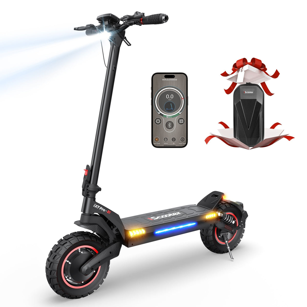 iScooter iX7 Pro Dual Motor Electric Scooter, 2000W Motor, 50Miles Long Range